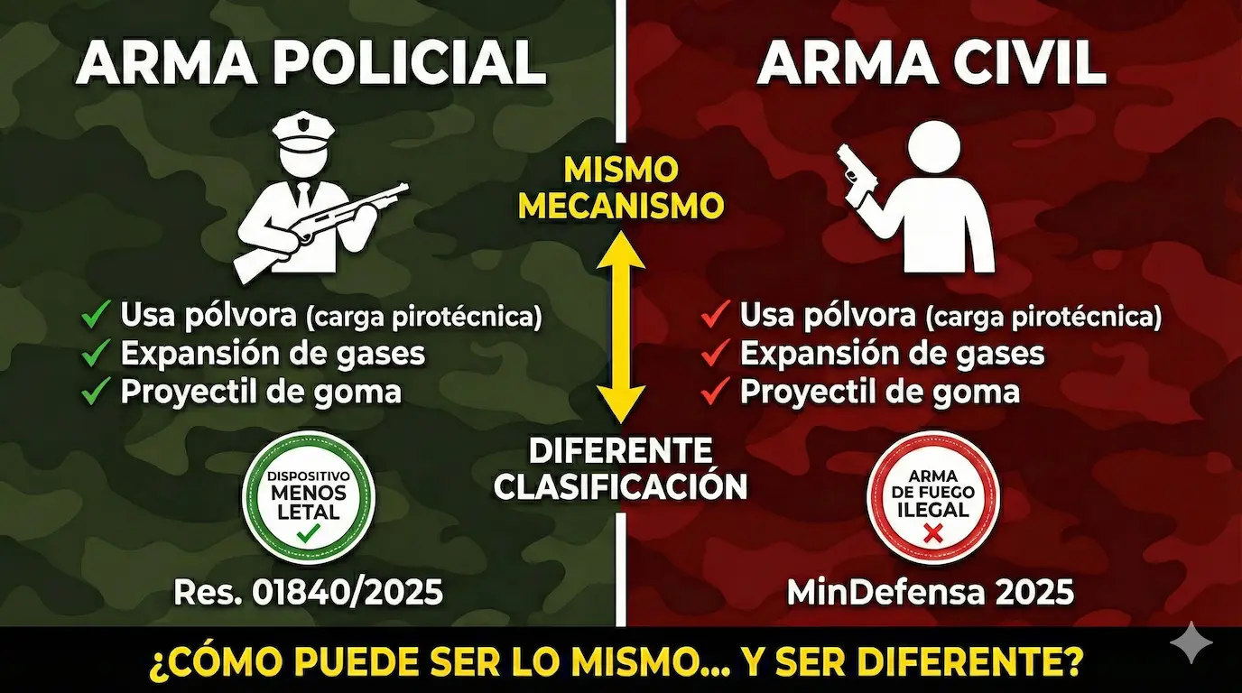 Doble Estándar: Arma Policial (DML) vs Arma Civil (Arma de Fuego Ilegal) - ¿Cómo puede ser lo mismo y ser diferente?